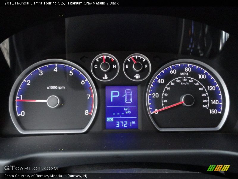 Titanium Gray Metallic / Black 2011 Hyundai Elantra Touring GLS