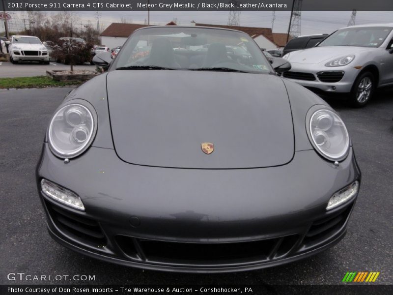 Meteor Grey Metallic / Black/Black Leather/Alcantara 2012 Porsche 911 Carrera 4 GTS Cabriolet