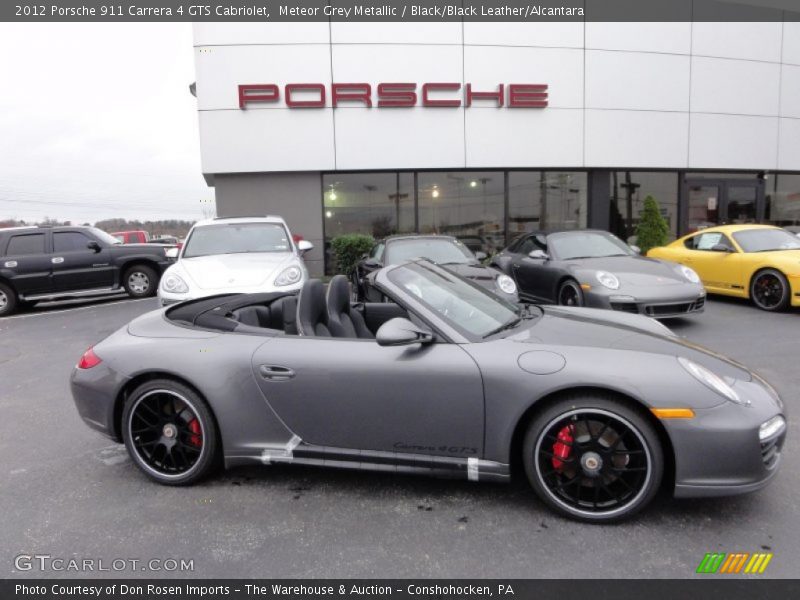 Meteor Grey Metallic / Black/Black Leather/Alcantara 2012 Porsche 911 Carrera 4 GTS Cabriolet