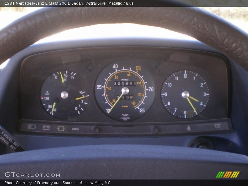  1981 E Class 300 D Sedan 300 D Sedan Gauges