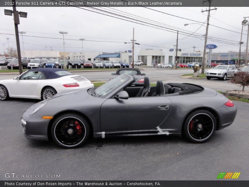Meteor Grey Metallic / Black/Black Leather/Alcantara 2012 Porsche 911 Carrera 4 GTS Cabriolet