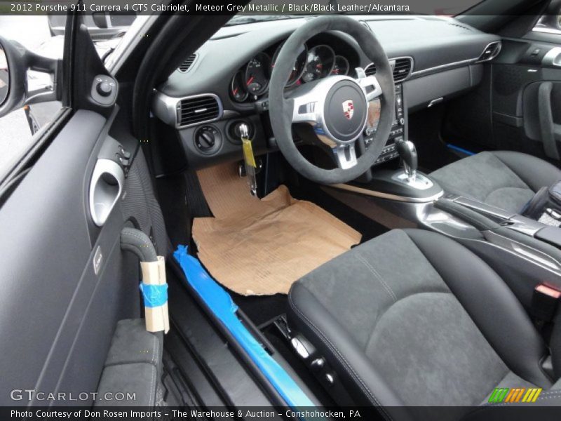 Meteor Grey Metallic / Black/Black Leather/Alcantara 2012 Porsche 911 Carrera 4 GTS Cabriolet