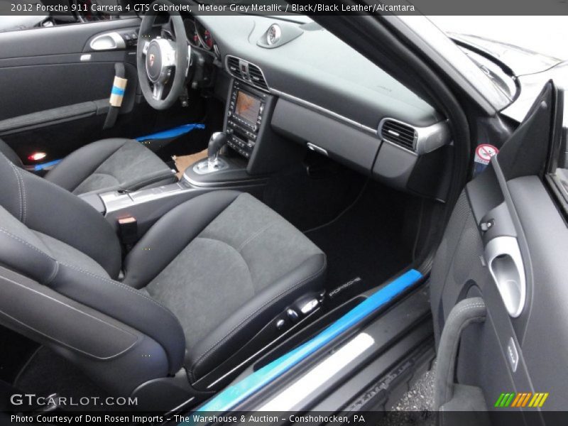 Meteor Grey Metallic / Black/Black Leather/Alcantara 2012 Porsche 911 Carrera 4 GTS Cabriolet