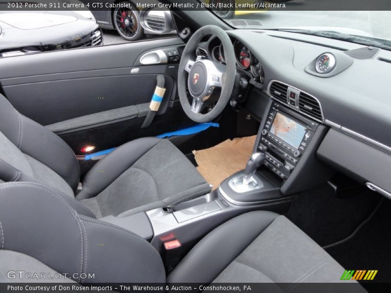 Meteor Grey Metallic / Black/Black Leather/Alcantara 2012 Porsche 911 Carrera 4 GTS Cabriolet