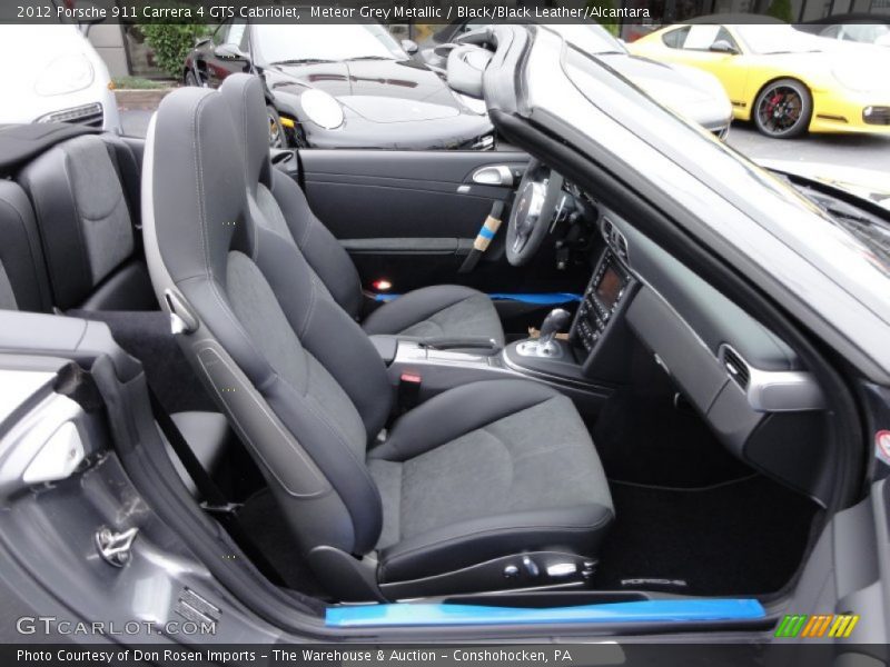 Meteor Grey Metallic / Black/Black Leather/Alcantara 2012 Porsche 911 Carrera 4 GTS Cabriolet
