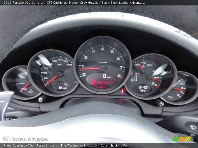 Instrument Cluster - 2012 Porsche 911 Carrera 4 GTS Cabriolet