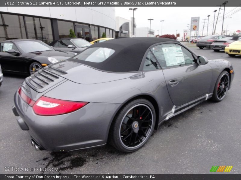 Meteor Grey Metallic / Black/Black Leather/Alcantara 2012 Porsche 911 Carrera 4 GTS Cabriolet
