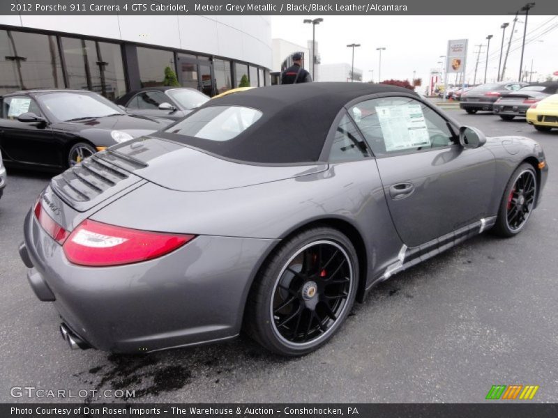 Meteor Grey Metallic / Black/Black Leather/Alcantara 2012 Porsche 911 Carrera 4 GTS Cabriolet