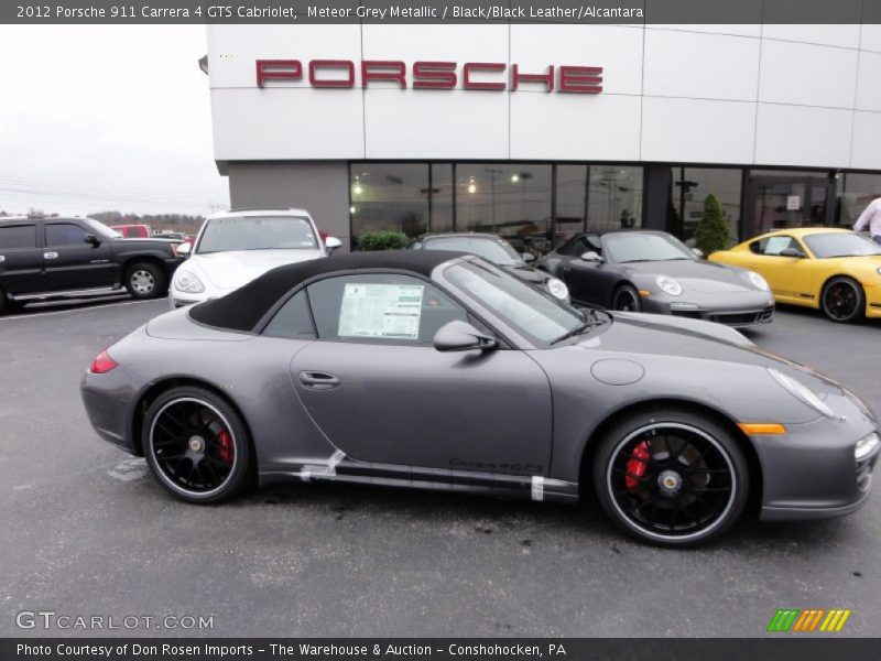 Meteor Grey Metallic / Black/Black Leather/Alcantara 2012 Porsche 911 Carrera 4 GTS Cabriolet