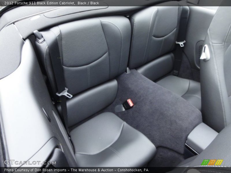 Black Edition rear seats - 2012 Porsche 911 Black Edition Cabriolet