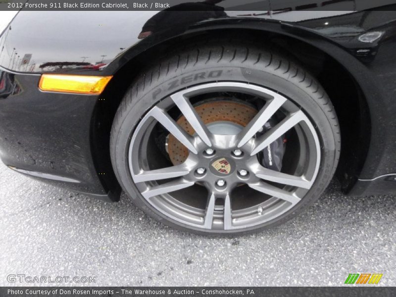 Black Edition 19" 911 Turbo II alloy wheels - 2012 Porsche 911 Black Edition Cabriolet