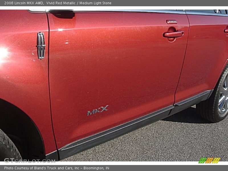 Vivid Red Metallic / Medium Light Stone 2008 Lincoln MKX AWD