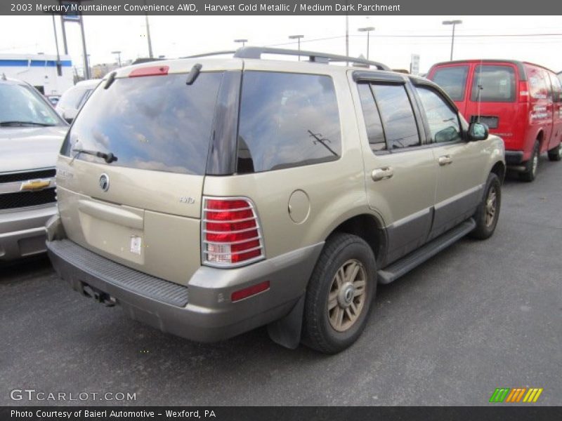 Harvest Gold Metallic / Medium Dark Parchment 2003 Mercury Mountaineer Convenience AWD