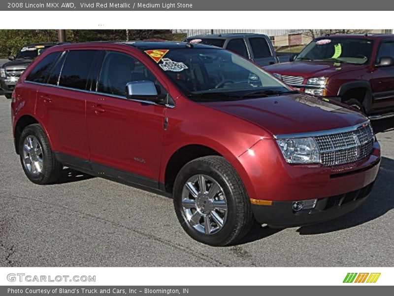 Vivid Red Metallic / Medium Light Stone 2008 Lincoln MKX AWD