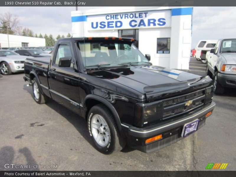 Black / Gray 1993 Chevrolet S10 Regular Cab