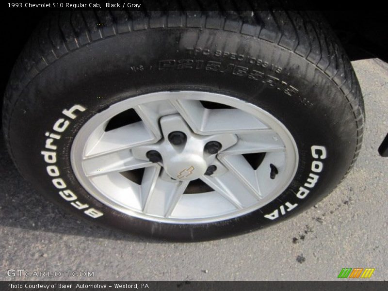 Black / Gray 1993 Chevrolet S10 Regular Cab