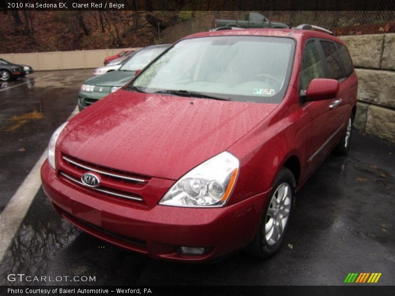 Claret Red / Beige 2010 Kia Sedona EX