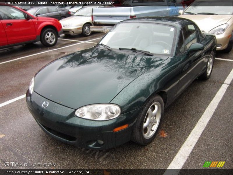 Emerald Green Mica / Black 2001 Mazda MX-5 Miata Roadster