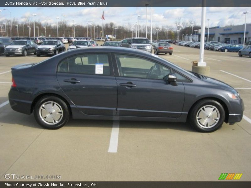 Royal Blue Pearl / Blue 2009 Honda Civic Hybrid Sedan