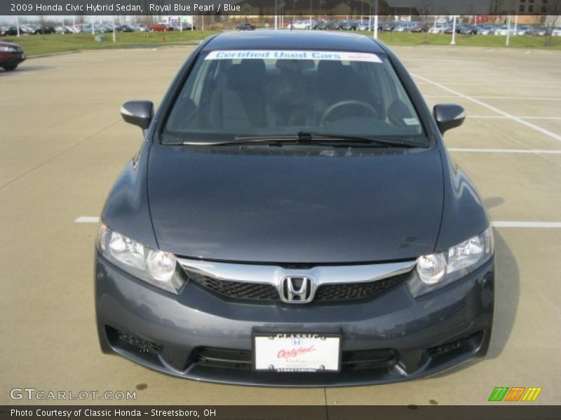 Royal Blue Pearl / Blue 2009 Honda Civic Hybrid Sedan