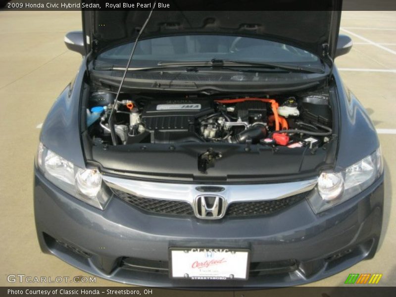 Royal Blue Pearl / Blue 2009 Honda Civic Hybrid Sedan