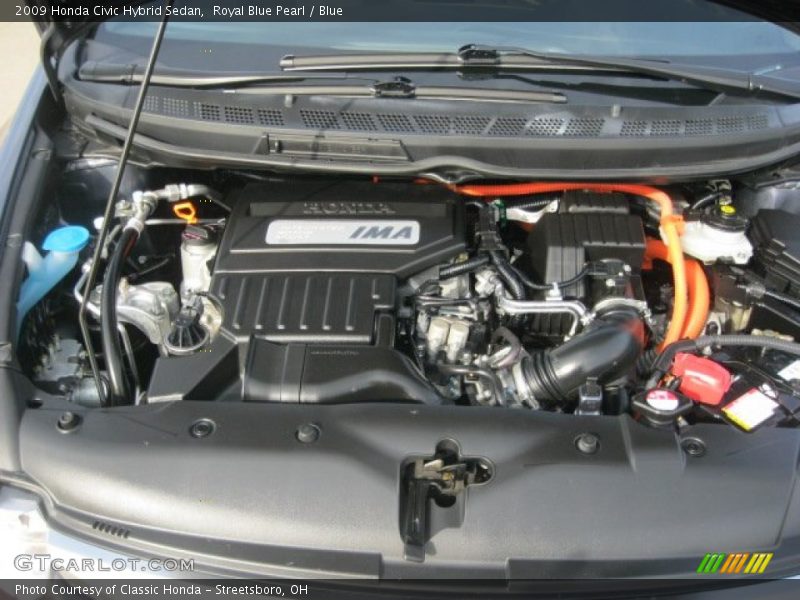 Royal Blue Pearl / Blue 2009 Honda Civic Hybrid Sedan