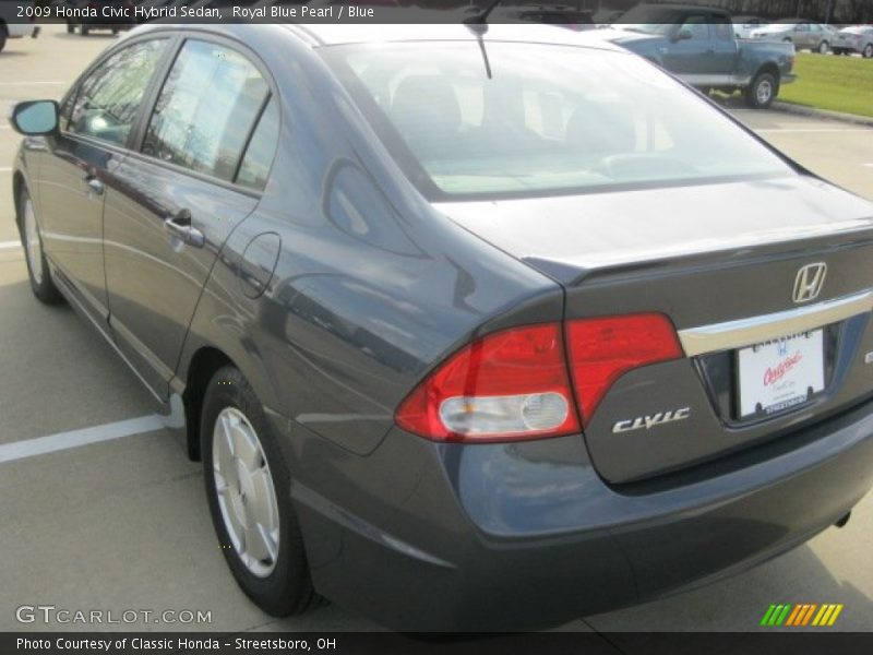 Royal Blue Pearl / Blue 2009 Honda Civic Hybrid Sedan