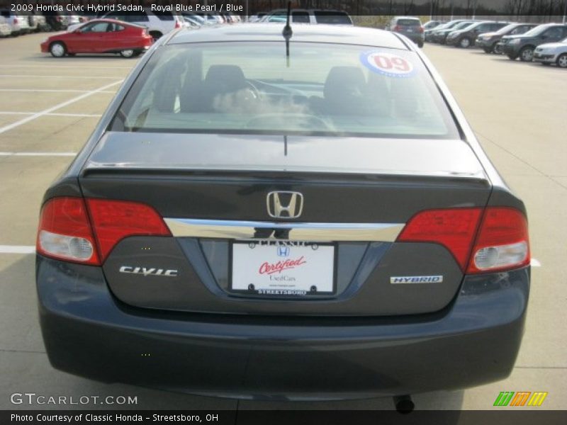 Royal Blue Pearl / Blue 2009 Honda Civic Hybrid Sedan
