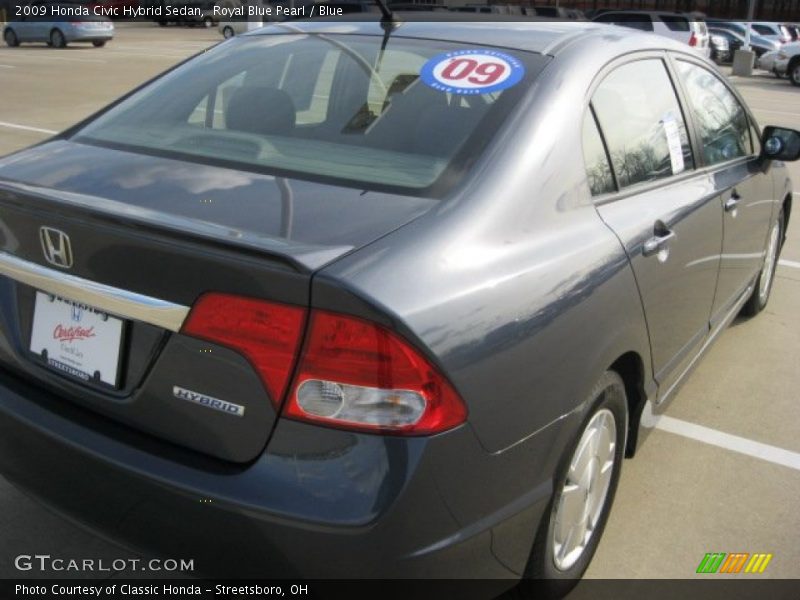 Royal Blue Pearl / Blue 2009 Honda Civic Hybrid Sedan