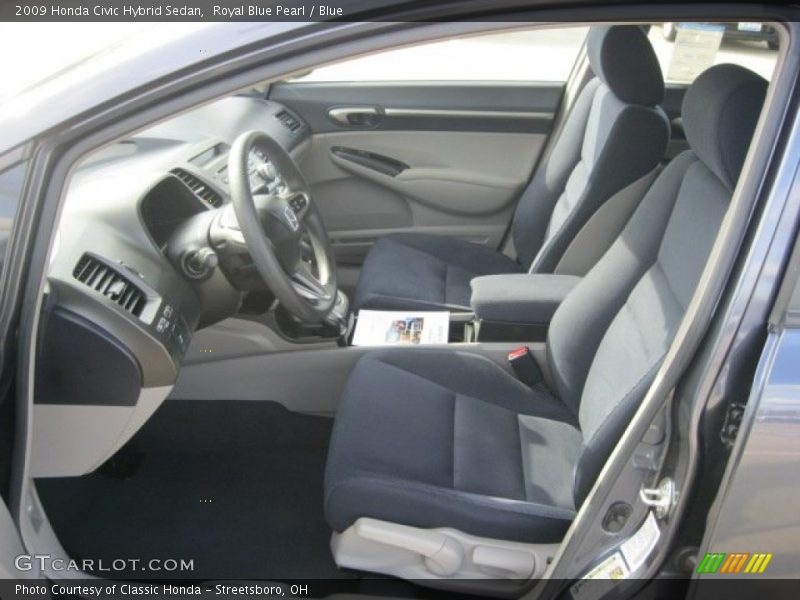 Royal Blue Pearl / Blue 2009 Honda Civic Hybrid Sedan