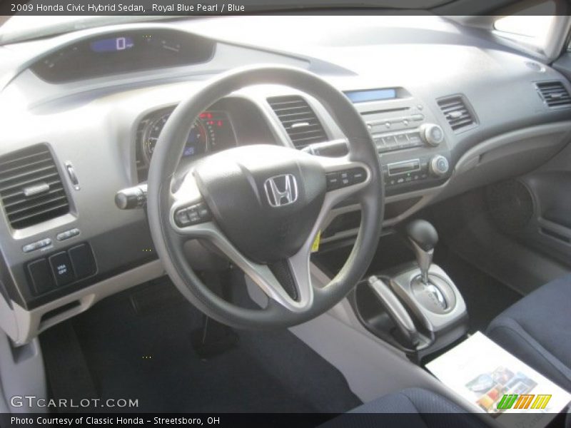 Royal Blue Pearl / Blue 2009 Honda Civic Hybrid Sedan