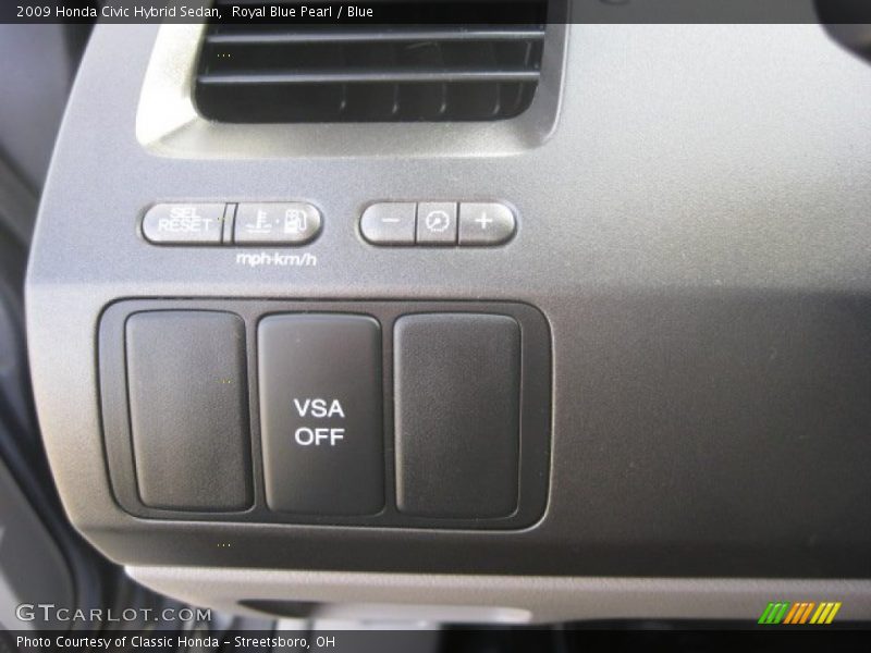 Royal Blue Pearl / Blue 2009 Honda Civic Hybrid Sedan