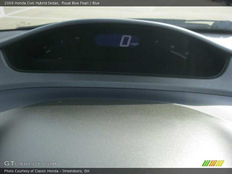 Royal Blue Pearl / Blue 2009 Honda Civic Hybrid Sedan