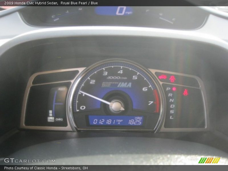 Royal Blue Pearl / Blue 2009 Honda Civic Hybrid Sedan