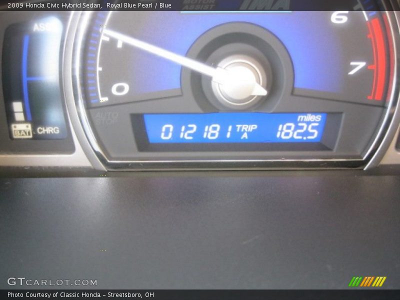 Royal Blue Pearl / Blue 2009 Honda Civic Hybrid Sedan
