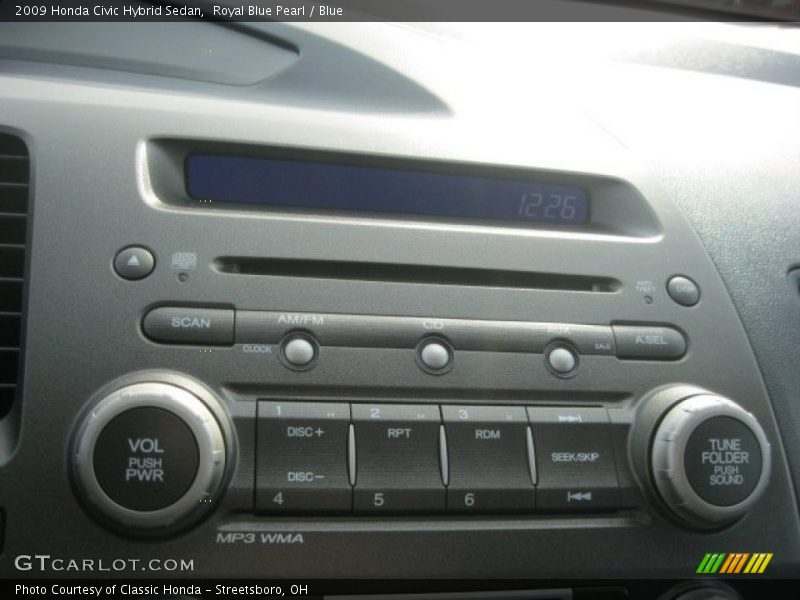 Royal Blue Pearl / Blue 2009 Honda Civic Hybrid Sedan