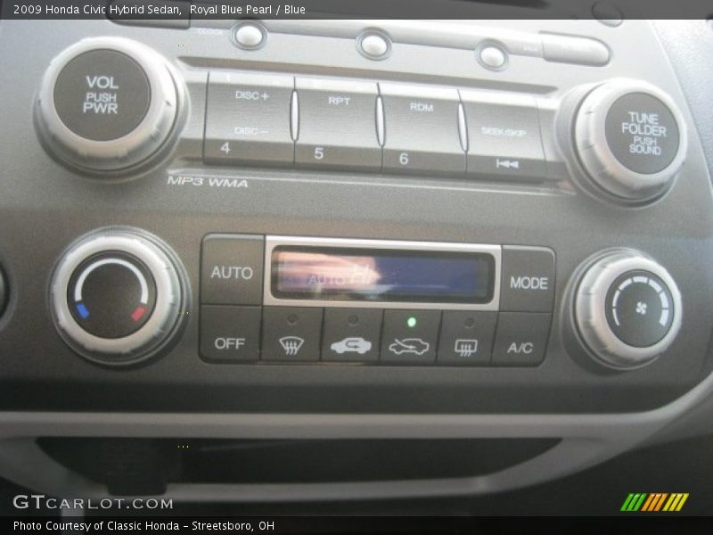 Royal Blue Pearl / Blue 2009 Honda Civic Hybrid Sedan