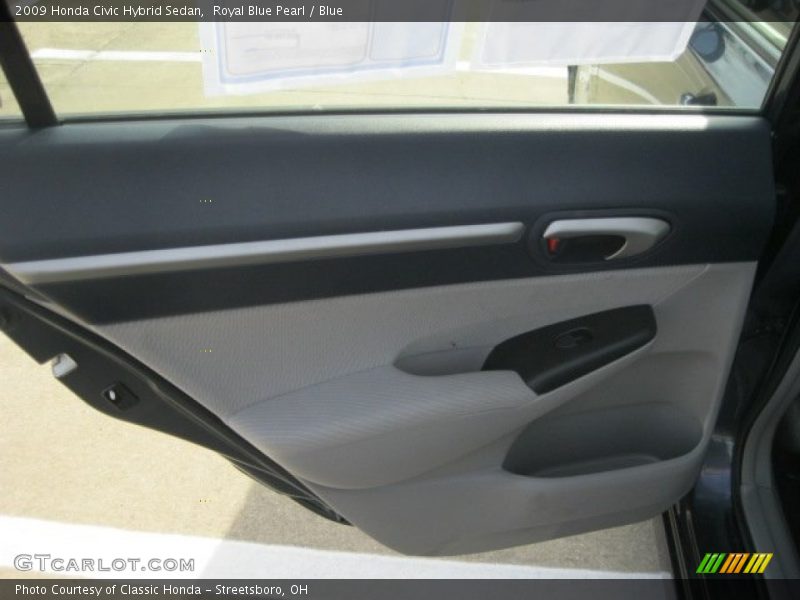 Royal Blue Pearl / Blue 2009 Honda Civic Hybrid Sedan