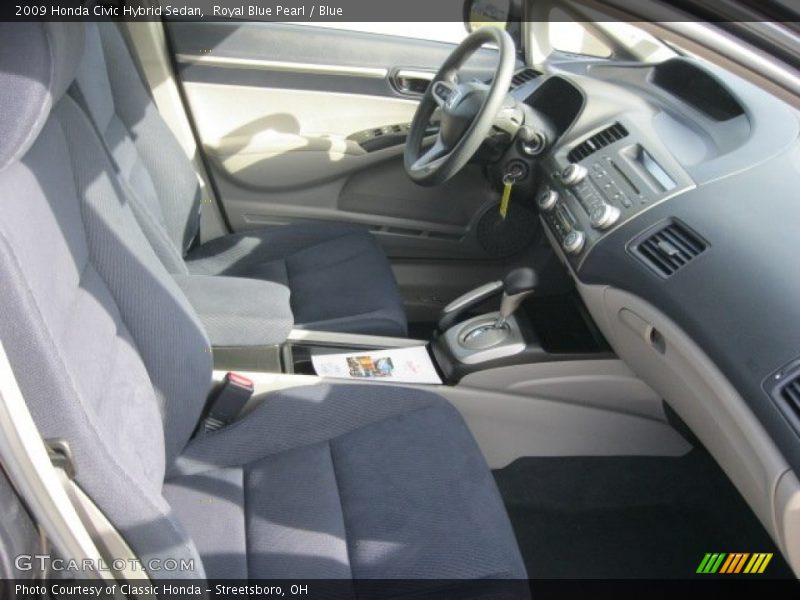 Royal Blue Pearl / Blue 2009 Honda Civic Hybrid Sedan