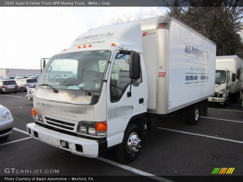 White / Gray 2005 Isuzu N Series Truck NPR Moving Truck