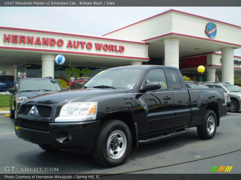 Brilliant Black / Slate 2007 Mitsubishi Raider LS Extended Cab