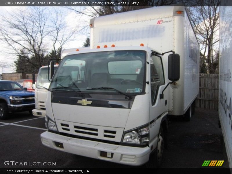 White / Gray 2007 Chevrolet W Series Truck W5500 Commercial Moving Truck