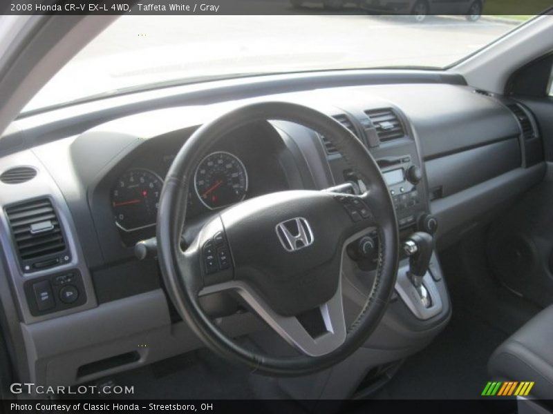 Taffeta White / Gray 2008 Honda CR-V EX-L 4WD