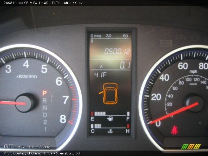Taffeta White / Gray 2008 Honda CR-V EX-L 4WD