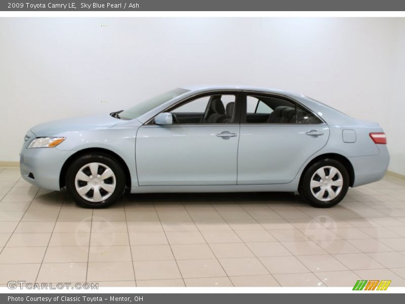 Sky Blue Pearl / Ash 2009 Toyota Camry LE