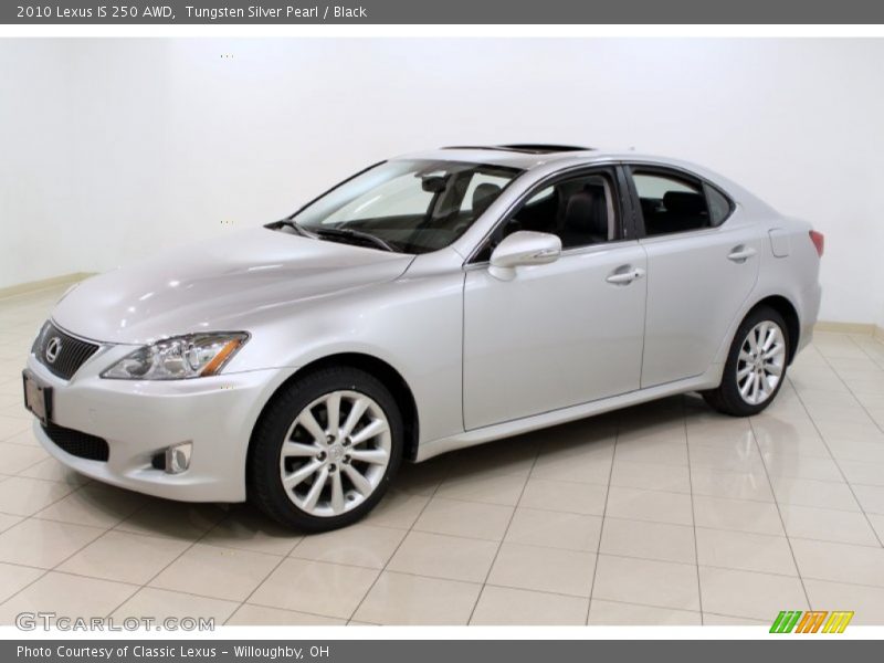 Tungsten Silver Pearl / Black 2010 Lexus IS 250 AWD