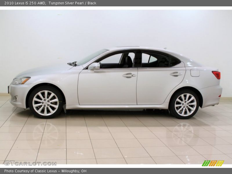 Tungsten Silver Pearl / Black 2010 Lexus IS 250 AWD