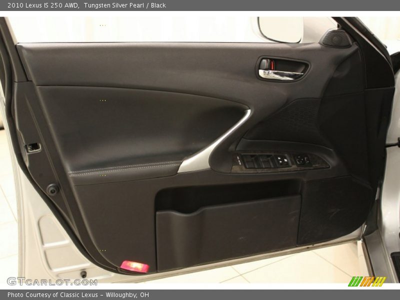 Tungsten Silver Pearl / Black 2010 Lexus IS 250 AWD