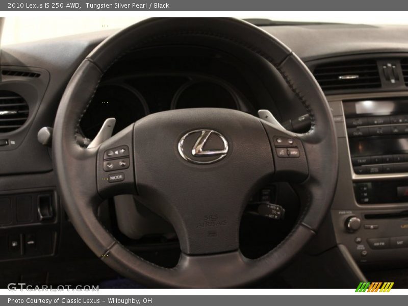 Tungsten Silver Pearl / Black 2010 Lexus IS 250 AWD
