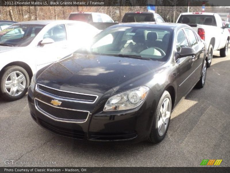 Black Granite Metallic / Titanium 2012 Chevrolet Malibu LS